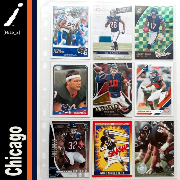 NFL Other - Chicago Bears 9 Card Lot [FBL6_2]